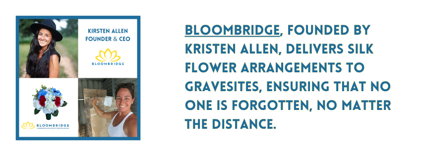 Kristen Allen, delivers silk flower arrangements to gravesites, ensuring that no one is forgotten, no matter the distance.